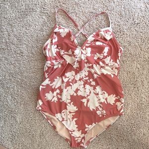 Floral One Piece Maternity Swimsuit by Ingrid & Isabel